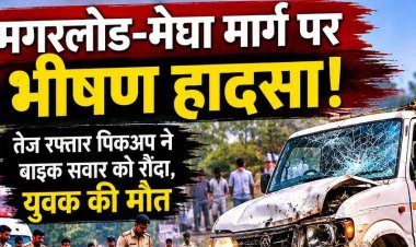 मगरलोड का खौफनाक हादसा, तेज रफ्तार पिकअप वाहन ने बाइक सवार को मारी जोरदार टक्कर, सड़क पर तड़पकर थम गई युवक की सांस