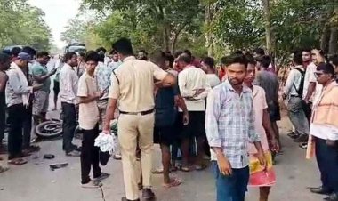 ईंट से लदे ट्रैक्टर ने मोटरसाइकिल को मारी जोरदार टक्कर, दर्दनाक सड़क हादसे में मामा-भांजे की मौके पर मौत, एक महिला गंभीर, इलाके में अफरा-तफरी