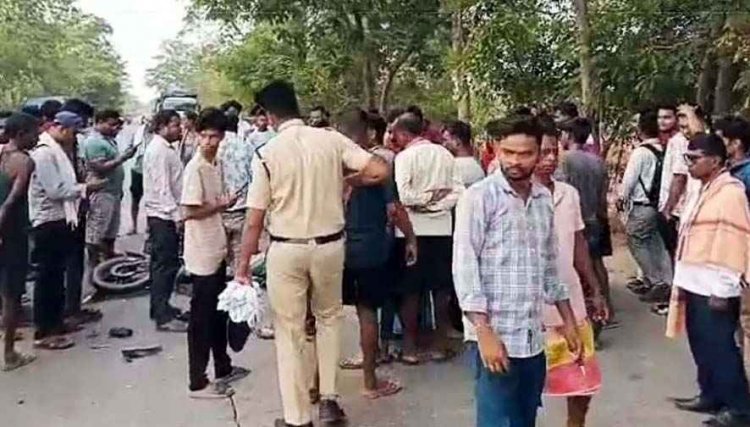 ईंट से लदे ट्रैक्टर ने मोटरसाइकिल को मारी जोरदार टक्कर, दर्दनाक सड़क हादसे में मामा-भांजे की मौके पर मौत, एक महिला गंभीर, इलाके में अफरा-तफरी