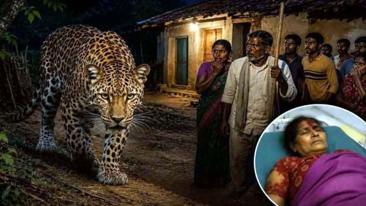रात के अंधेरे में तेंदुए ने घरों में घुसकर किया हमला, अधेड़ और बुजुर्ग महिला घायल, ग्रामीणों में डर और असुरक्षा का माहौल, पिंजरा लगाकर पकड़ने की मांग