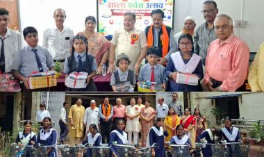 विधायक सुनील सोनी ने किया पी एल वाय शासकीय हिन्दू उच्चतर माध्यमिक शाला बैरन बाजार को विधायक निधि से 10 लाख देने की घोषणा