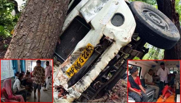 मां कुदरगढ़ के दर्शन से पहले मचा कोहराम, पेड़ से टकराई पिकअप, श्रद्धालुओं की चीख-पुकार से गूंजा इलाका, 13 श्रद्धालु घायल, 4 की हालत नाजुक