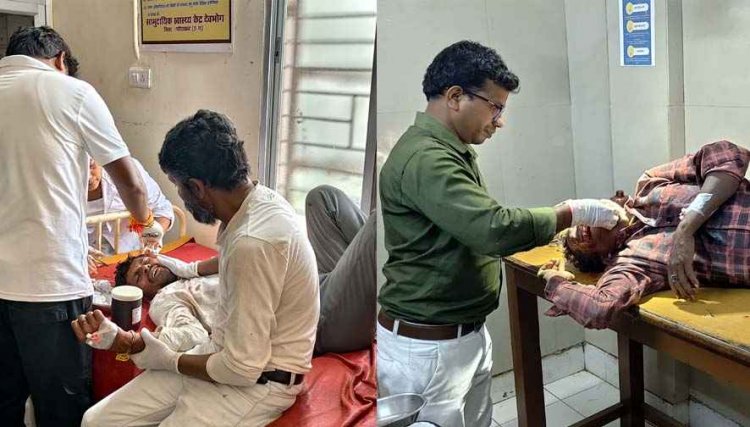 राखी की खुशियां मातम में बदलीं: दो बाइक की आमने-सामने जोरदार टक्कर, राखी बांधने जा रहे कई लोग घायल, 2 की हालत नाजुक, इलाज जारी