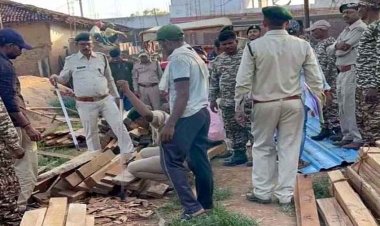 सरपंच के घर वन विभाग की छापेमारी, 95 हजार रुपए का सागौन चिरान जब्त, गांव में मचा हड़कंप, मुखबिर की सूचना पर कार्रवाई, जांच जारी