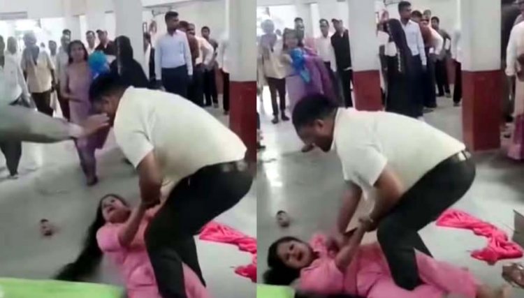 पति ने पत्नी को कोर्ट परिसर में पटका, बाल पकड़कर बेतहाशा पीटा, बचाने आए शख्स ने जड़ दिया जोरदार तमाचा, मची अफरा-तफरी, दो आरोपी गिरफ्तार
