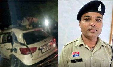 कार-ट्रैक्टर की जोरदार टक्कर, पुलिसकर्मी समेत 2 की मौके पर मौत, तीसरा जिंदगी और मौत से लड़ रहा जंग, ड्राइवर फरार, इलाके में शोक का माहौल