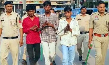 गणेश विसर्जन में मनपसंद बाजा बजाने को लेकर धुमाल पार्टी से विवाद, तलवार लहराकर फैलाई दहशत, धमतरी पुलिस ने तीन आरोपियों किया गिरफ्तार